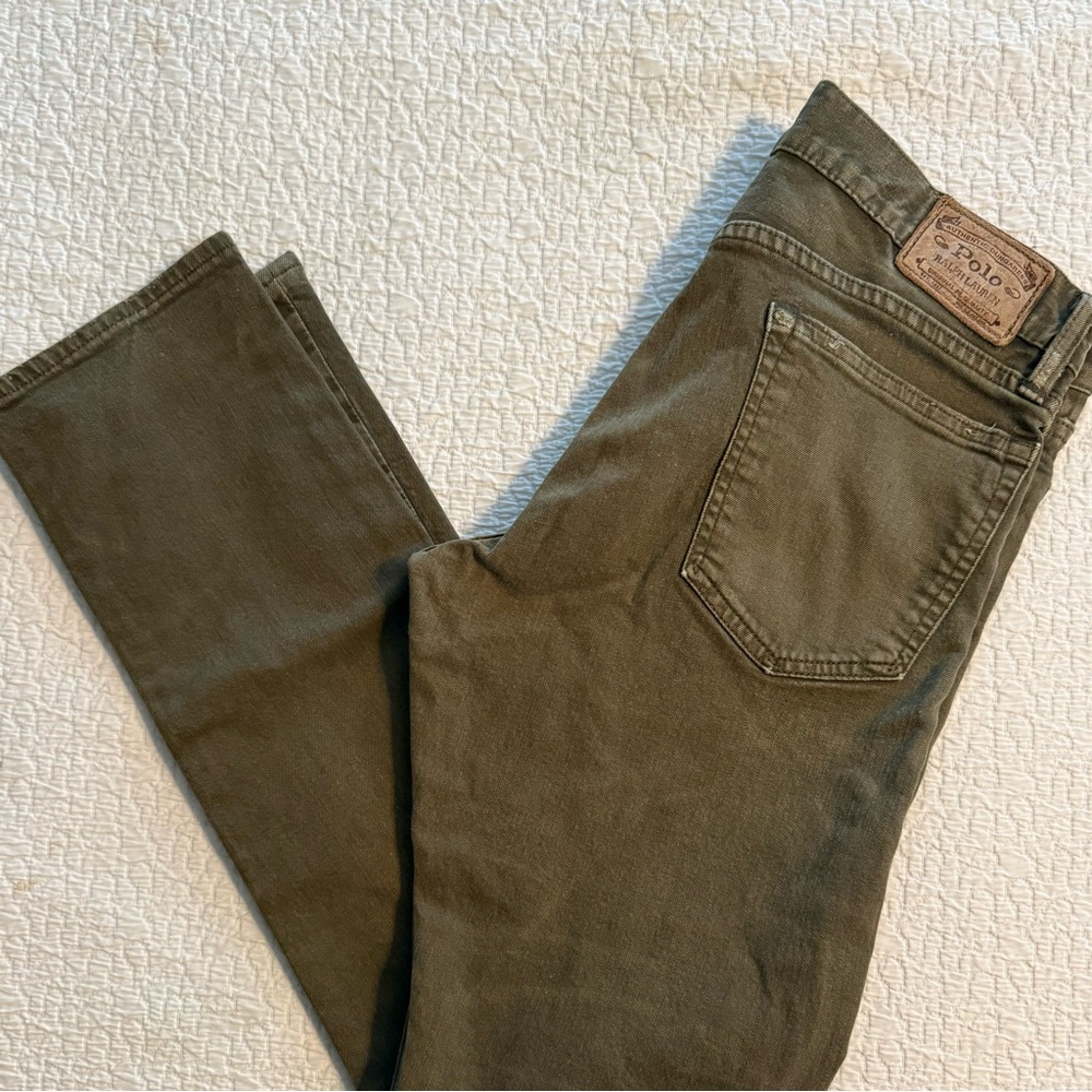 Polo Ralph Lauren AUTHENTIC DUNGAREES Men's Slim Fit Green Size 32x30 - Picture 2 of 14